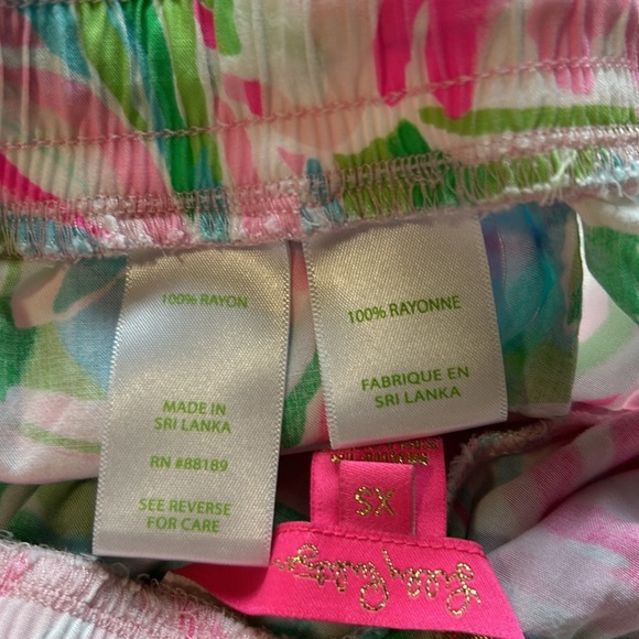 Lilly Pulitzer Katia Short Croc My World Tropical Hawaiian Cruise Vacation Sz XS - Picture 9 of 12